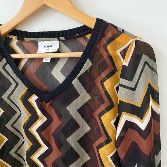 Missoni x Target beautiful sheer blouse top 💛 - Picture 3 of 6